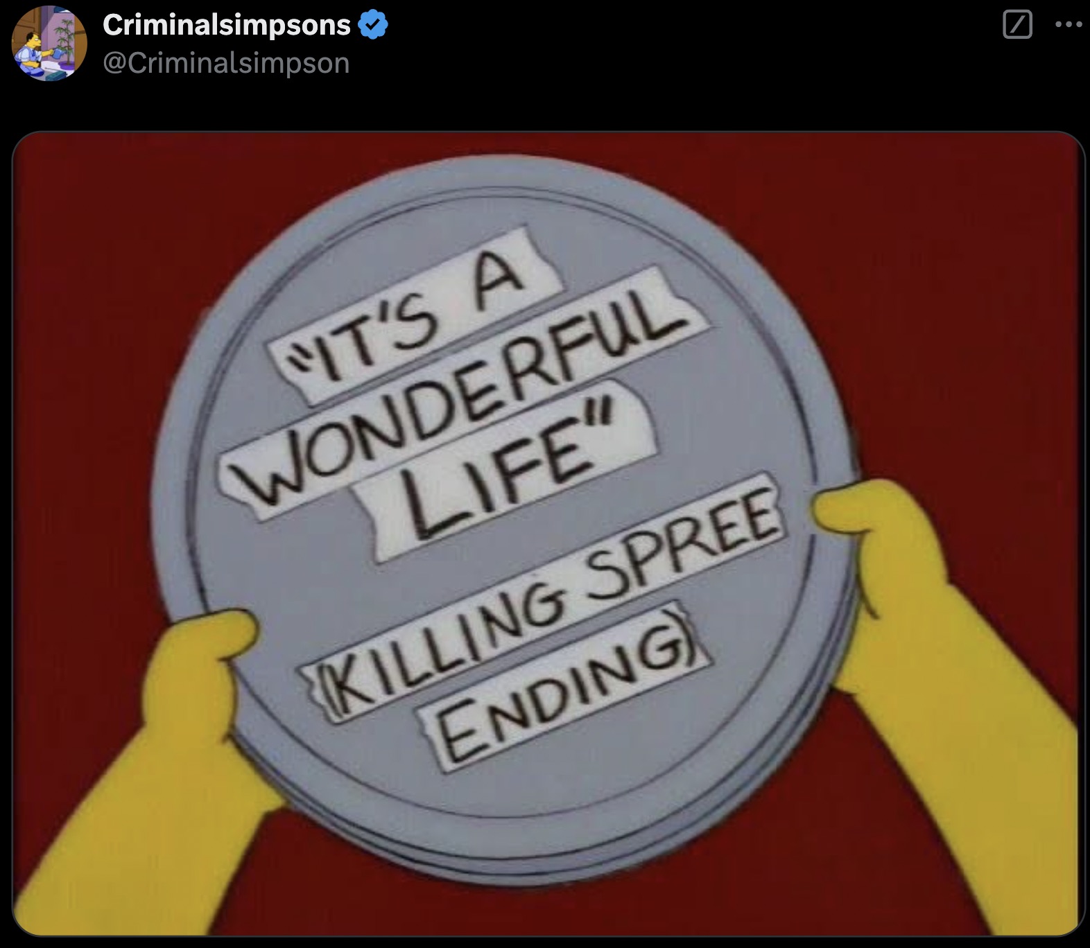 cartoon - Criminalsimpsons "It'S A Wonderful Life" Killing Spree Ending